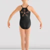 Girls Begonia Flower Mesh Back Leotard