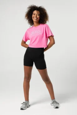 Ladies Heritage Bloch Print Crop Tee