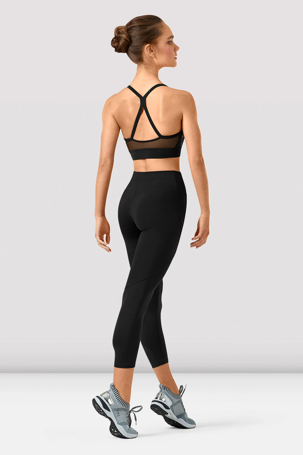 Ladies Polina Mirage Print Mesh Crop Top - Image 2