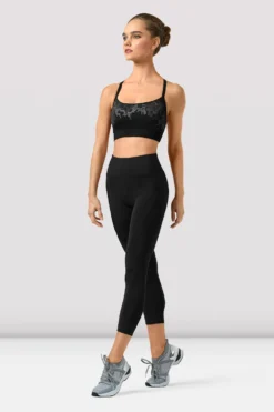 Ladies Polina Mirage Print Mesh Crop Top