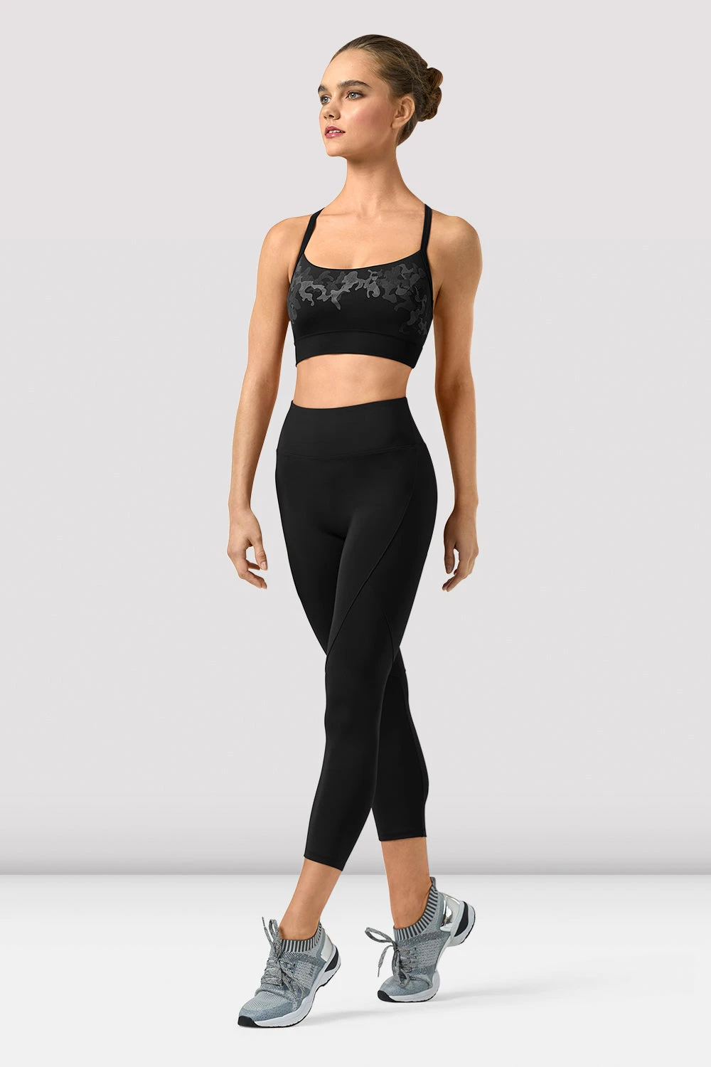 Ladies Polina Mirage Print Mesh Crop Top