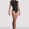 Ladies Mirella Black Label Cap Sleeve Open Back Leotard